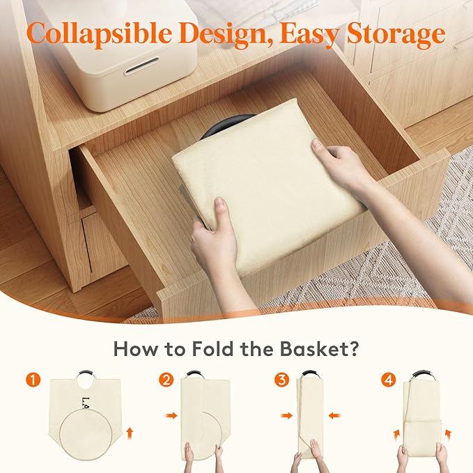 Lifewit 100L 2-Pack Large Laundry Basket, Collapsible Laundry Hamper with Aluminum Handles, Waterproof Freestanding Dirty Clothes Hampers for Laundry Room Bedroom Dorm Bathroom, White