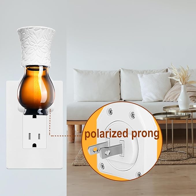 Plug in Air Freshener Creamy Fresh Sweet Rum (1 fl.oz), Diffuser and Essential Oil Set 30 Days' Non-Toxic Plug in Air Freshener Natural Strong Fragrance Room Scent Pluggable Starter Kit