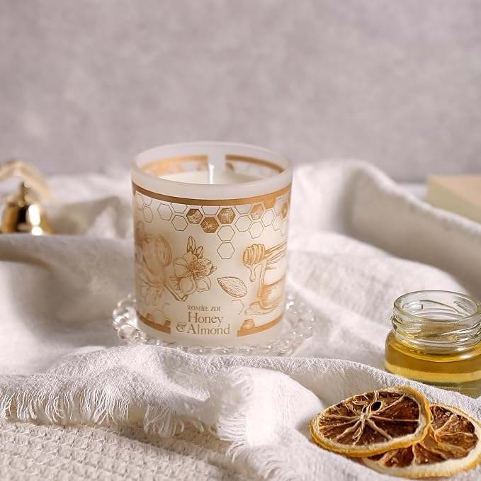 ROMIIE ZOI Aromatherapy Candle - Honey & Almond - 6oz Soy Wax Candle for Birthday Gift for Her…