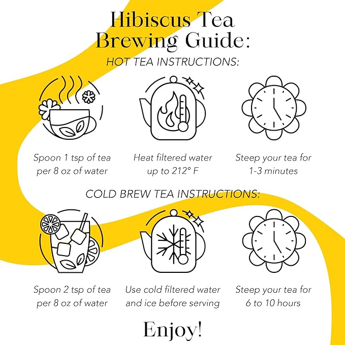 MyRoyalte Rose Petals Herbal Loose Leaf Tea - Earthy Hibiscus Tea Organic Rose Petals Blend with Sweet Floral Notes - Fragrant Aromas of Roses and Cherries Hibiscus Flowers Fruit Tea - High Caffeine