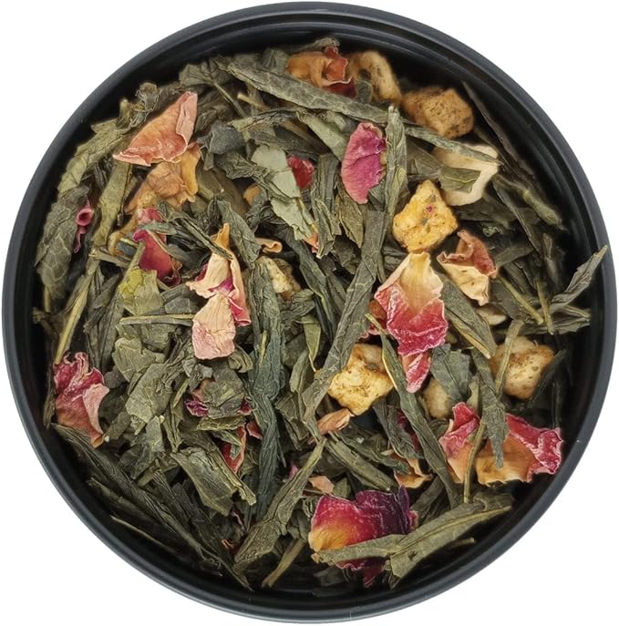 Tea Whisker Lychee Rose Loose Leaf Green Tea (4 Ounce (Pack of 1))