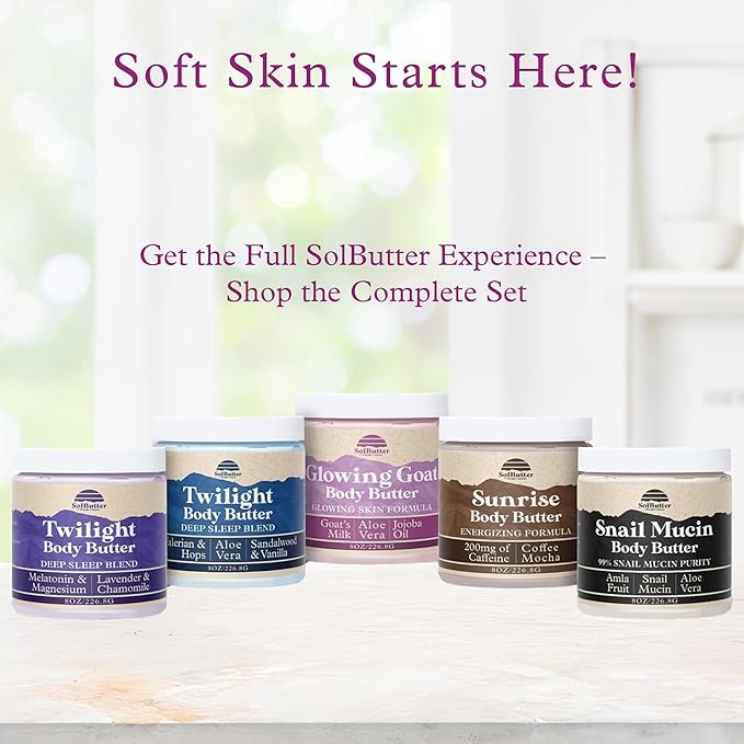 PURPLE CANYON Goat Milk Whipped Body Butter 8oz | Lavender Rose Body Lotion Infused with Jojoba Oil and Aloe Vera| Glowing Skin Natural Lotion for Luxury Self-Care