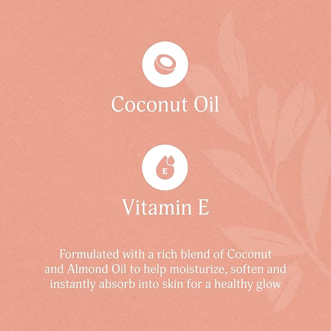 Nature Love Nourishing Body Oil with Coconut Oil + Vitamin E | Hydrate & Soften | Lightweight, Fast Absorbing | Paraben Free, Cruelty Free (6 Fl Oz)