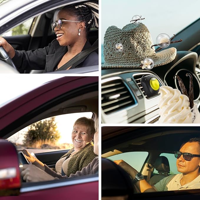 Car Air Fresheners, Vanilla, 6-Pack, 4ml Each, Odor Eliminator