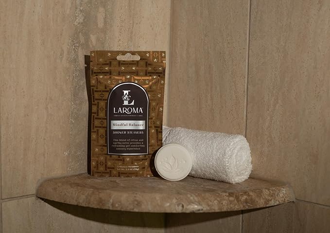 Laroma Shower Steamers, Hand-Crafted in The USA, Mindful Balance Scent, 6 Steamers in a Single Scent