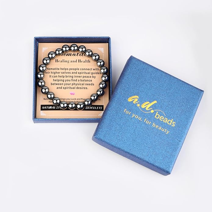 AD Beads 4mm6mm8mm10mm Handmade Bracelet - Natural Gemstone for Peace and Tranquility - Meditation, Yoga, Healing and Energy Gift for Unisex