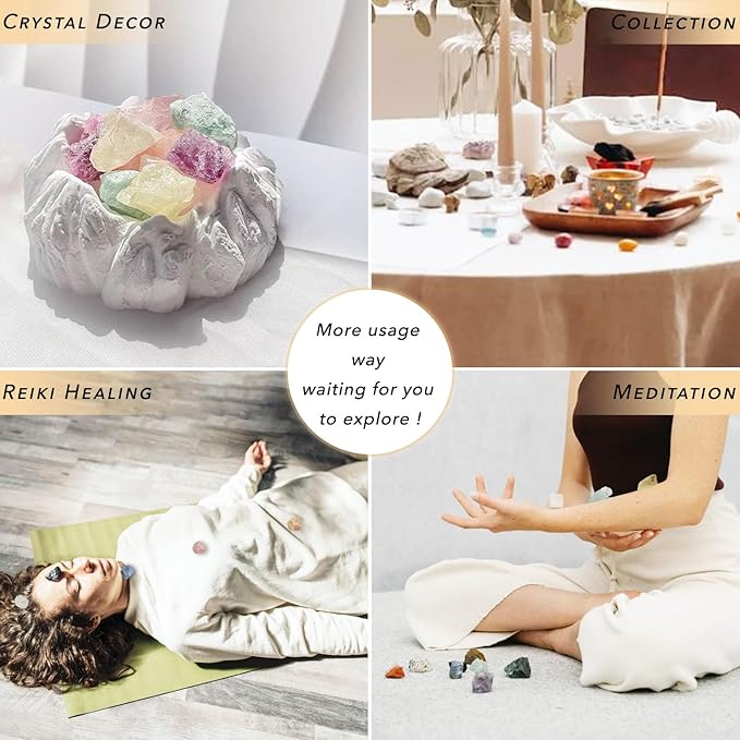 32 Natural Crystals and Healing Stones with Guide, Real Raw Crystals Set for Crystal Healing, Chakra, Meditation, Home Decor, Bulk Rough Stone Collection