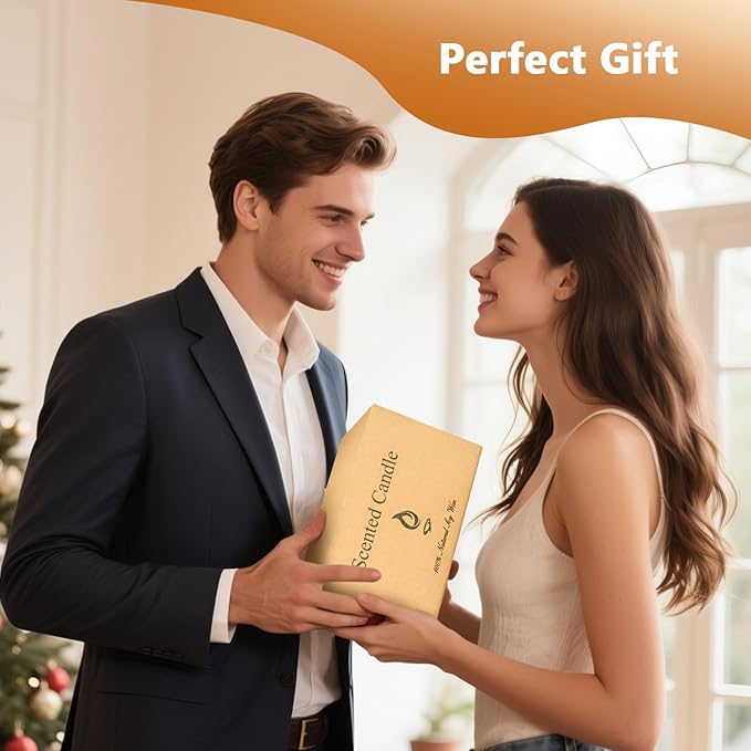 Candles for Home Scented, 2 Pack Scented Candles for Stress Relief & Self-Care, Aromatherapy Candle for Men and Women Birthday, Soy Sleep Jar Candle Set(Coffee & Vanilla)