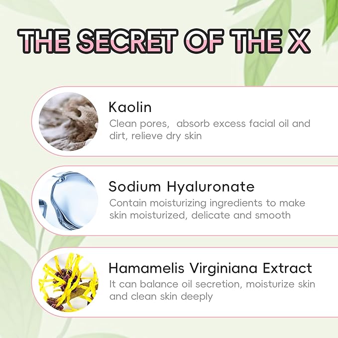 Green Tea Skin Care Set, Korean Style Facial Skincare Products, Routine Skin Care for Teens, Gift Set with Toner, Facial Cleanser, Clay Mask, Eye Cream, GUASHA Broad, Face Wash Brush & Headband