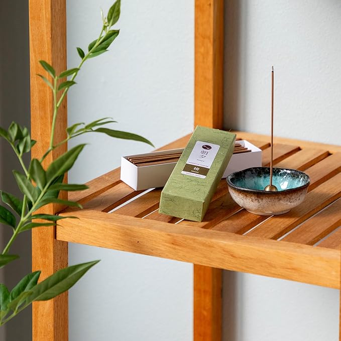 Asayu Japan Traditional Incense Sticks Hinoki Cypress Fragrance Scent (20gr) for Morning Meditation, Relax or Yoga, Made in Japan