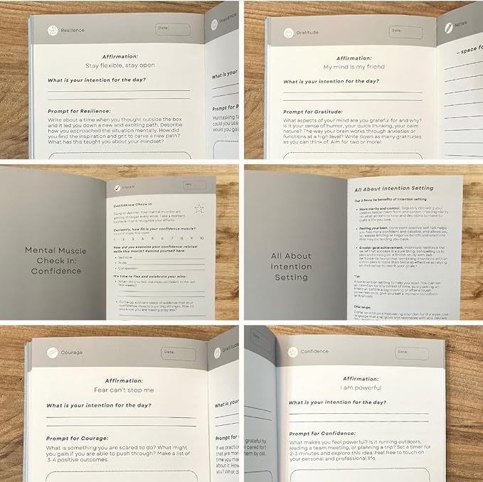 Liberate Mental Fitness Journal – Guided Gratitude Journal for Self-Care & Reflection with Prompts - Undated 6-Month Daily Journal – As Seen on Shark Tank