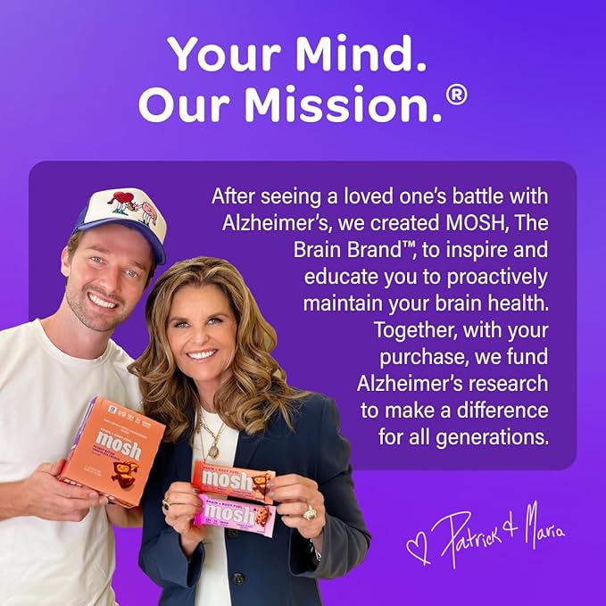 MOSH Lemon White Chocolate Keto Protein Bars, High Fiber, Low Carb, Gluten Free, High Protein, Brain Healthy Snack, 12 Count