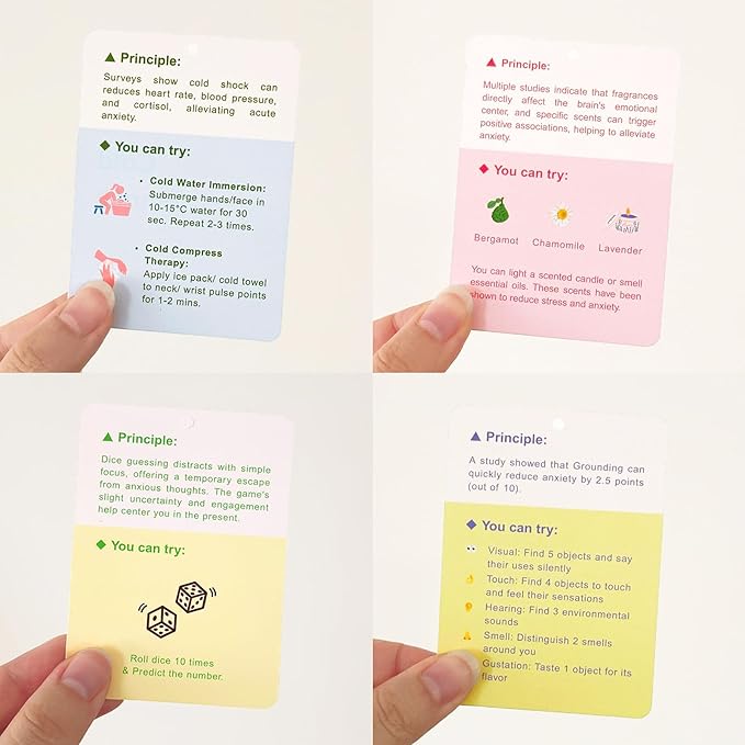 Anxiety Relief Cards – Gentle Affirmation Cards for Women and Teens – Mindfulness, Meditation, Motivational and Coping Skills Support – Thoughtful Gift for Stress Relief & Self-Care