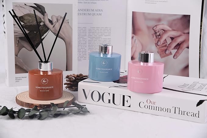 Reed Diffuser Set β 3.38 fl oz (120ml) | Premium Clean Oil Scent Diffuser with Blue Gardenia Fragrance | Elegant Home DΓ©cor for Living Spaces, Holidays, Weddings & Hotel Collection.