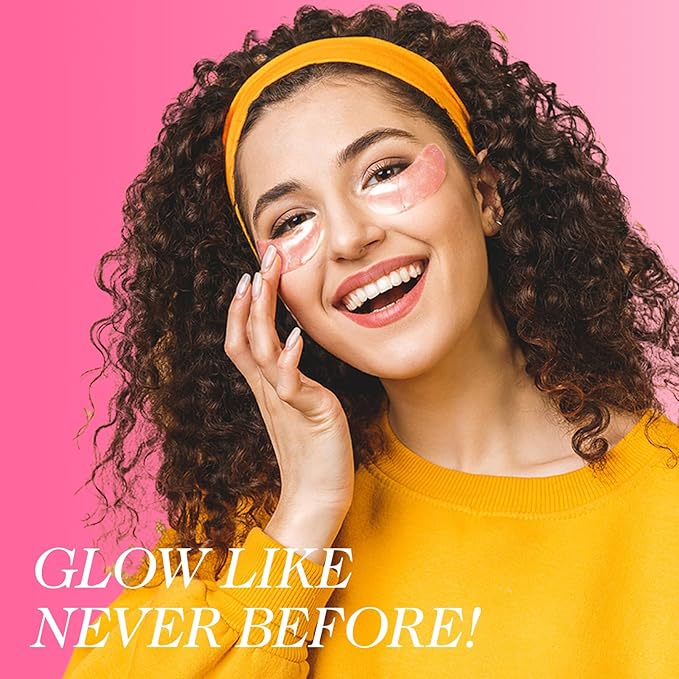 ZealSea Under Eye Patches for Puffy Eyes and Dark Circles, Collagen Under Eye Mask for Dark Circles and Puffiness, Travel Essentials, Eye Gel Pads for Spa Party, Self Care Gifts for Women, 20 Pairs