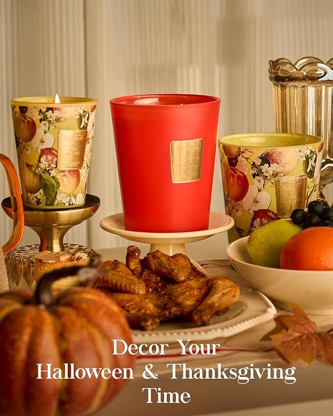 M&SENSE Apple Crumble Scented Natural Soy Wax Candle, 14.1oz 60 Hours Long Lasting Slow Burning Candles for Home Decor, Aromatherapy Candle for Stress Relief