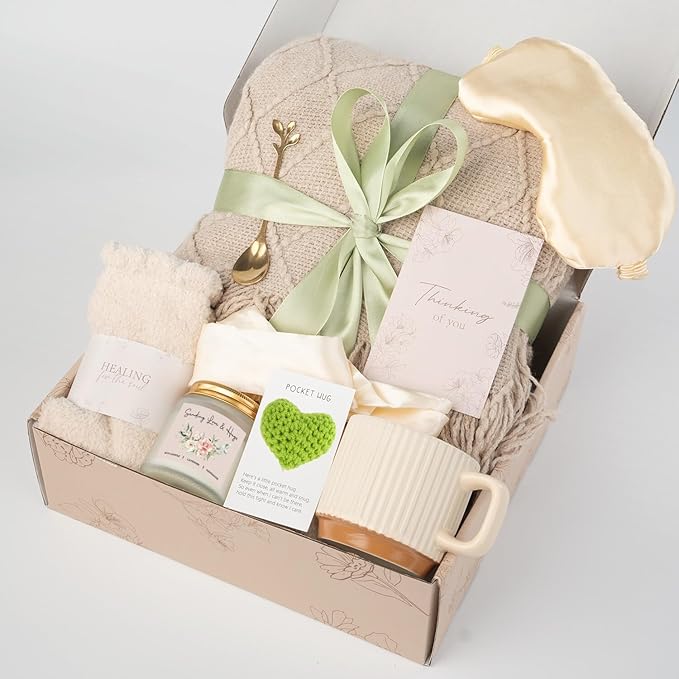 Thinking Of You Gifts For Women, Get Well Soon Gift Baskets For Women, Self Care Package, Condolences Gift Basket For Loss, Feel Better, Relaxation, Sympathy, Chemo, Miscarriage, After Surgery Gifts
