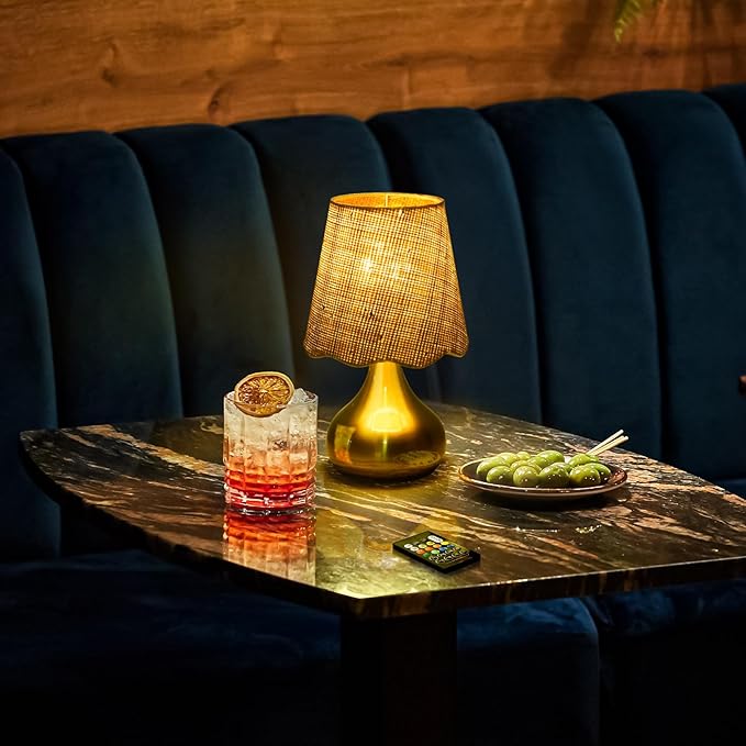 Cordless Table Lamp Rechargeable, Good Mini Table Lamp for Nightstand, Battery Operated Small Table Lamp for Small Spaces for Kitchen Counter, Bookshelf, Bedside, Bedroom, Living Room