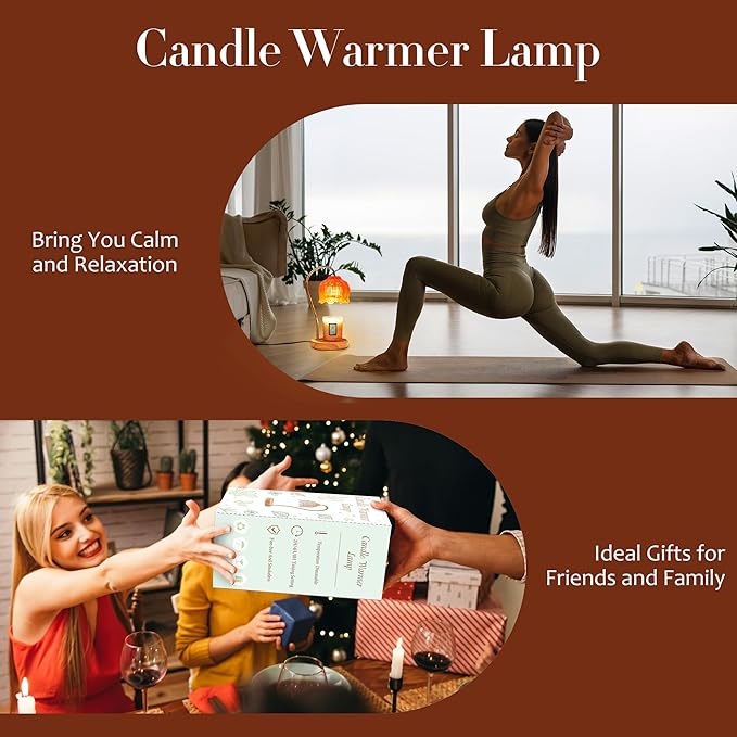 Flower Candle Warmer Lamp with Timer & Dimmer - Fits All Jar Scented Candles - Christmas & Mother's Day Gift for Women,Wife,Mom,Grandma