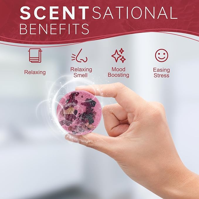 Aromatherapy Shower Steamers Birthday Day Gifts Rose - Swcandy 8 Pcs Bath Bombs Birthday Gifts for Women, Shower Bombs with Essential Oils, Relaxation Home SPA for Women Who Has Everything