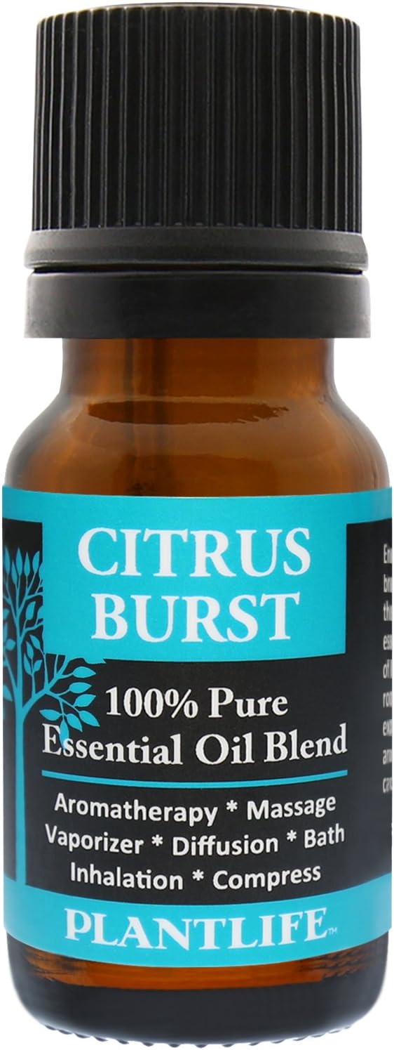 Plantlife Citrus Burst Aromatherapy Essential Oil Blend - Straight from The Plant 100% Pure Therapeutic Grade - No Additives or Fillers - Made in California 10 ml