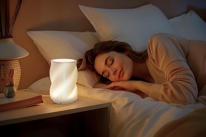 Bedside Lamp with USB Adapter,Button Control Table Lamp for Bedroom Dimmable Small Nightstand Lamp with PLA Lampshade for Living Room Kids Room Office Dorm