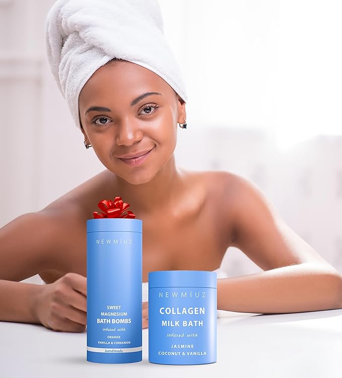 Magnesium Bath Bombs Post Workout Recovery Sore Muscles Tension Epsom Salt Luxury Bubble Bath Spa Essential Oil Infused Bath Bombs Vanilla Cinnamon Orange Perfect Stocking Stuffers Gift