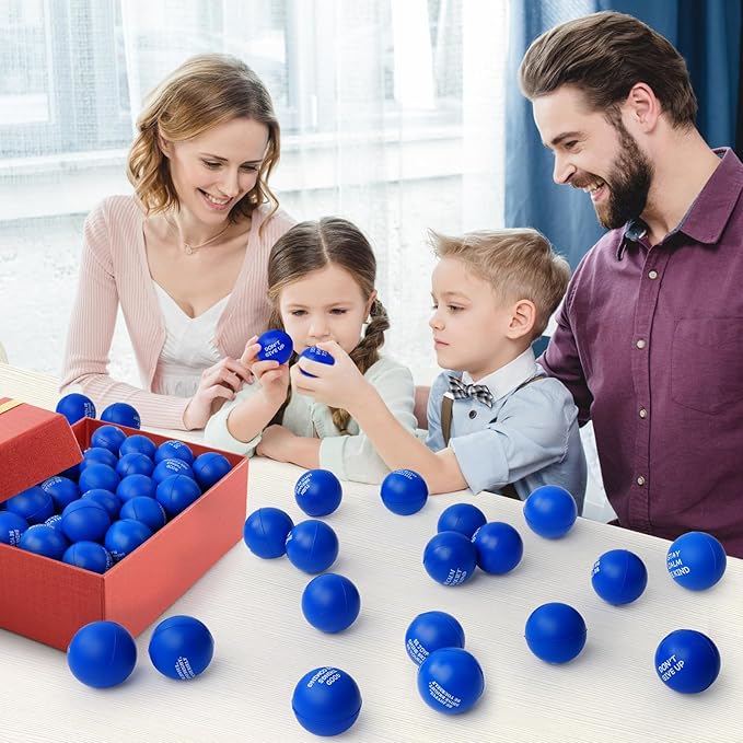 54PCS Motivational Stress Balls for Adults and Kids - Stress Balls Bulk Soft Sponge Squeeze Toys with Inspirational Quotes | Office Classroom Stress Relief Gifts | Anxiety Relief Fidget Toys
