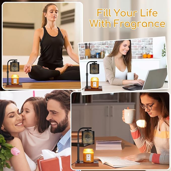 Candle Warmer Lamp with Adjustable Height Dimmable for New Home Decor Electric Candle Warmer for Jar Candles Birthday Gifts for Women Mom(Tree)