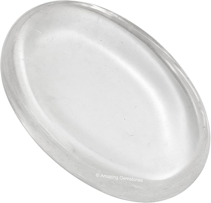 Amazing Gemstone Clear Quartz Crystal Worry Stone Crystals and Healing Stones - Worry Stones for Stress Relief Gift - Piedra Crystal Fidget for Meditation - Unique Stocking Stuffers and Birthday Gift