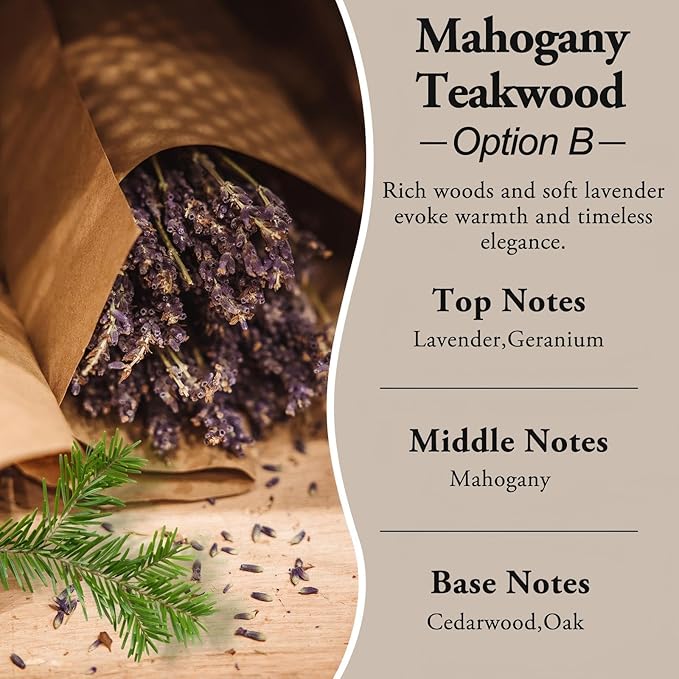 Hanging Car Air Freshener, 2 Pack Long Lasting Car Fresheners, Natural Fragrance Cars Essential Oil Diffuser for Home Office - Warm & Soft Mahogany