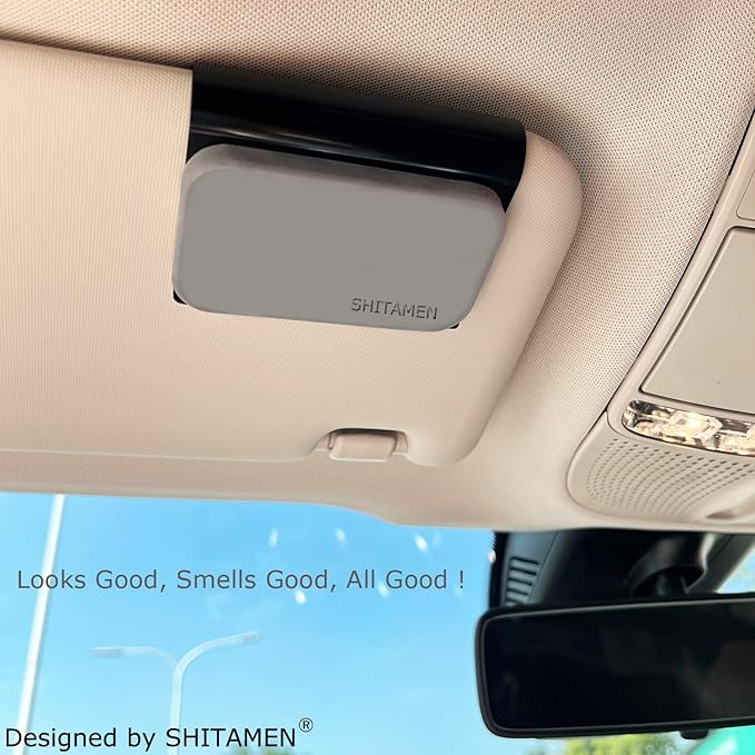 Car Air Freshener - Stone Air Freshener - Car Odor Eliminator - visor clip Scent Starter Kit - Charming Orchard Scent Refill (Pack of 3)