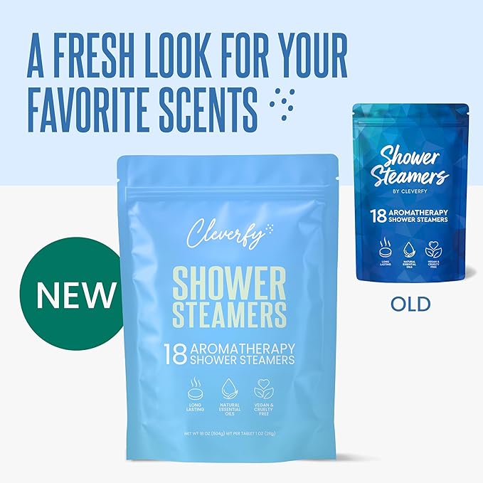 Cleverfy Shower Steamers Aromatherapy – Stocking Stuffers for Women, Teens and Wife – Christmas Gifts for Women and Teen Girls – White Elephant Gifts for Adults – 18 Tablets