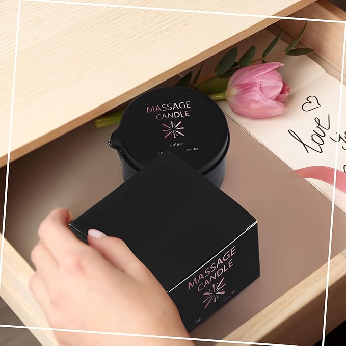 Nuanchu 4 Pcs Massage Oil Candle, 6 oz Ignite Low Temp Scented Body Oil Candles for Massage Therapy Soy Based Christmas Home Gift Spa Use 4 Scent