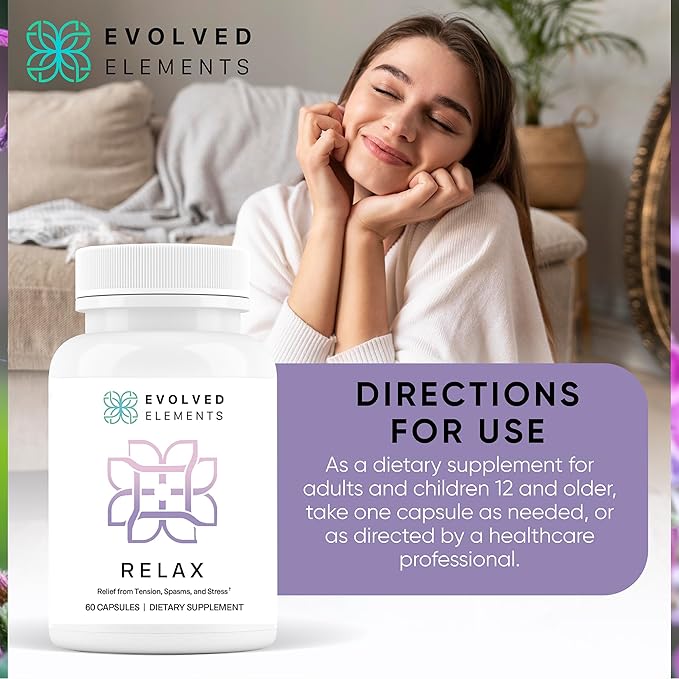 All-Natural Muscle Relaxer | 60 Capsules | Spasm Relief with Magnesium, Passion Flower, and Valerian Root | Relieves Muscle Spasms, Tension, and Promotes Calmness