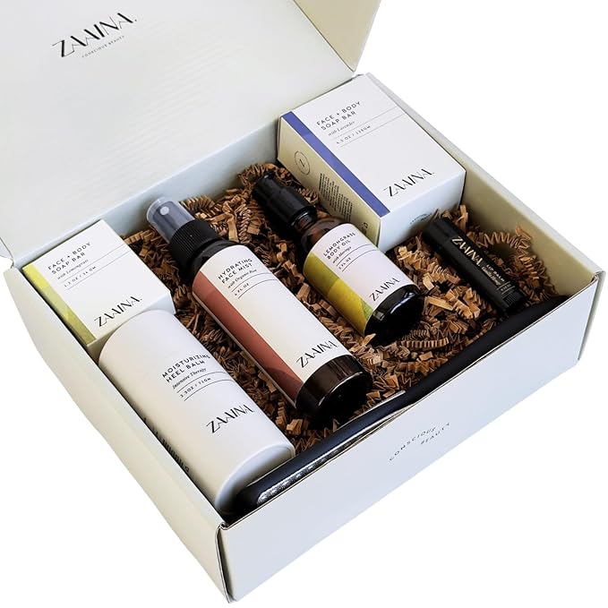 ZAAINA Luxurious Spa Set for Women - Bath Body Gift Set for Her, Relaxing Spa Gift Basket for Women, Self Care Kit, Pampering Home Wellness Bath Set
