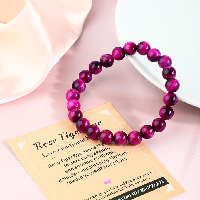 AD Beads 4mm6mm8mm10mm Handmade Bracelet - Natural Gemstone for Peace and Tranquility - Meditation, Yoga, Healing and Energy Gift for Unisex