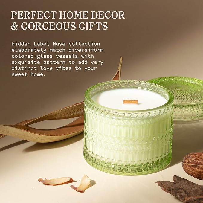 Sage Citrus Scented Candles, Crackling Wood Wick Soy Candle, 7.4 oz Natural Candles Non Toxic, 55 Hours Clean Burn | Aromatherapy Candle | Gift-Ready for Hosts & Gatherings