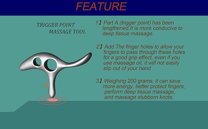 BYYDDIY 3 in 1 Stainless Steel Muscle Scraper Tools Set (TSD)