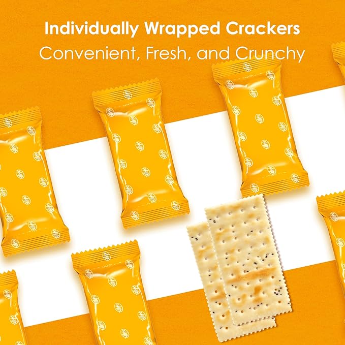 V-LOONG Avocado Chia Soda Crackers, Vlife Baked Saltine Crackers, No Added Sugar Healthy Snacks (1 PACK, 6.8 Ounce) Office Snacks, Low Sugar, Low Calories