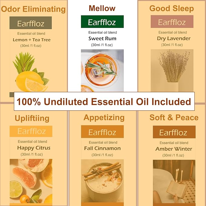 Plug in Air Freshener Odor Eliminating Lemon+TeaTree (1 fl.oz), Diffuser and Essential Oil Set, 30 Days' Non-Toxic Natural Strong Fragrance Room Scent Pluggable Starter Kit