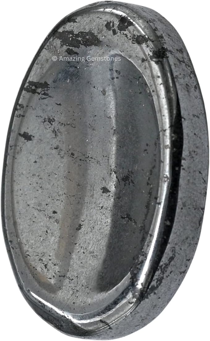 Amazing Gemstone Hematite Worry Stone Crystals and Healing Stones - Worry Stones for Stress Relief Gifts - Piedra Crystal Fidget for Meditation,Relaxation - Unique Stocking Stuffers and Birthday Gift