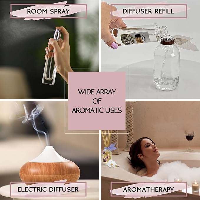 LOVSPA Fresh Cut Flowers Diffuser Oil - Luxury Essential Oils for Diffuser Refill & Air Freshener Room Spray - Long-Lasting & Natural Home Fragrance, Scented Oil for Diffusers, USA Made, 4oz