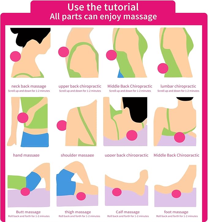 Handheld Portable Massage Electric Vibrating Waterproof Balls for Myofascial Release, Trigger Point Therapy, Muscle Knots, and Yoga Therapy, Pain Relief & Muscle Recovery. (Rose Red)