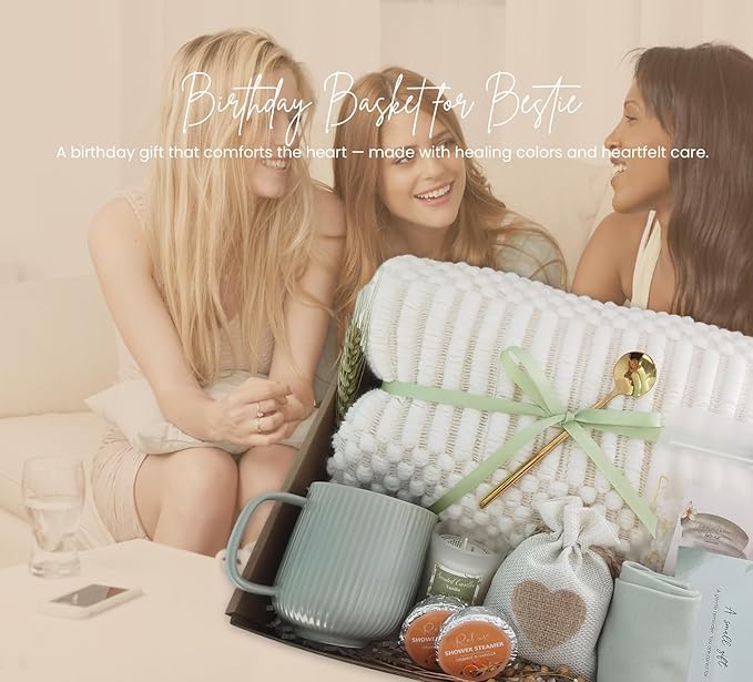 Get Well Soon Gift Basket- Relaxation, Birthday,Mothers Day/Self Care Package, After Surgery, Sympathy Gift for Loss of Loved One, Thinking of You Gift Set, Grief/Comfort/Miscarriage Gift for Women