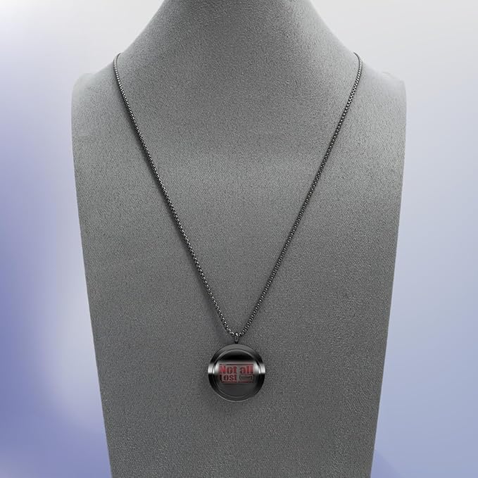 Aromatherapy Diffuser Necklace-Alphabet Essential Oil Necklace,Aromatherapy Diffuser Pendant for Men and Women,Portable,Suitable for Yoga,Meditation,Travel,Stress Relief Gift(Black 30mm)