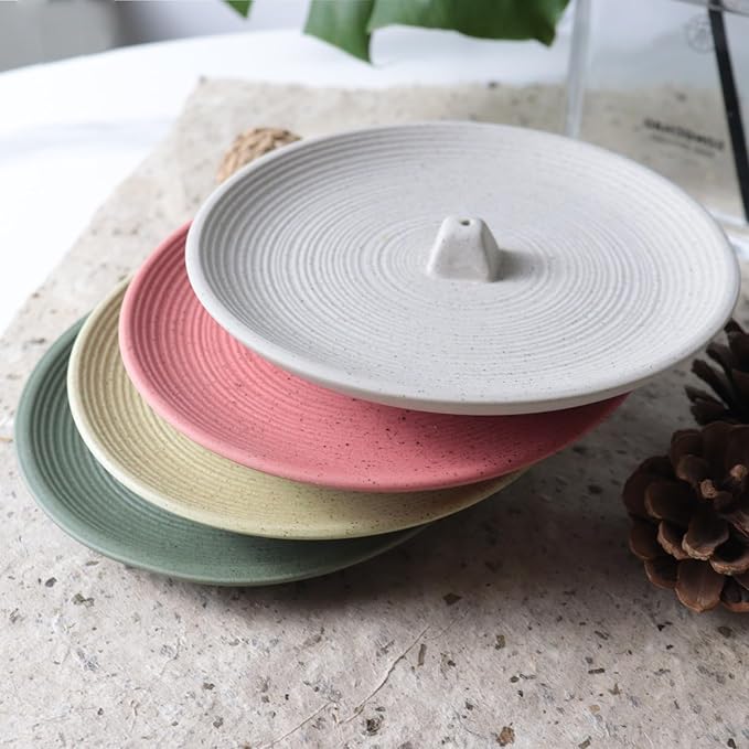 Incense Holder and Insence-Stick Holder,Incense Holder for Sticks, Simple Insence Tray for Set for Office Yoga and Livingroom (Green)