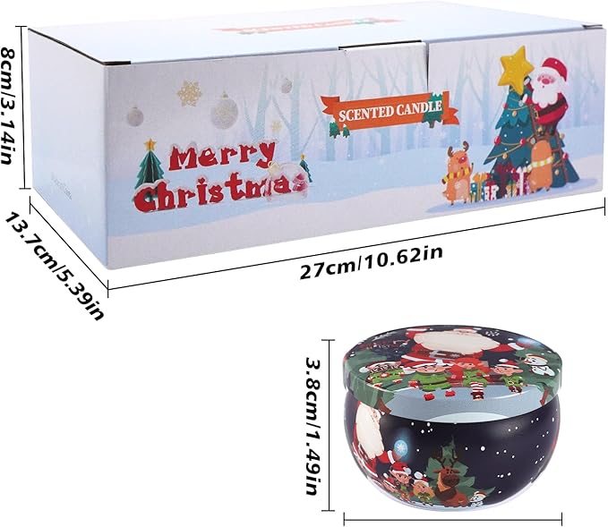 16Pack Christmas Scented Candles Gift- Aromatherapy Candle-Soy Wax-Long Lasting Burn time, Christmas Thanksgiving Gifts for Women,Home Decor