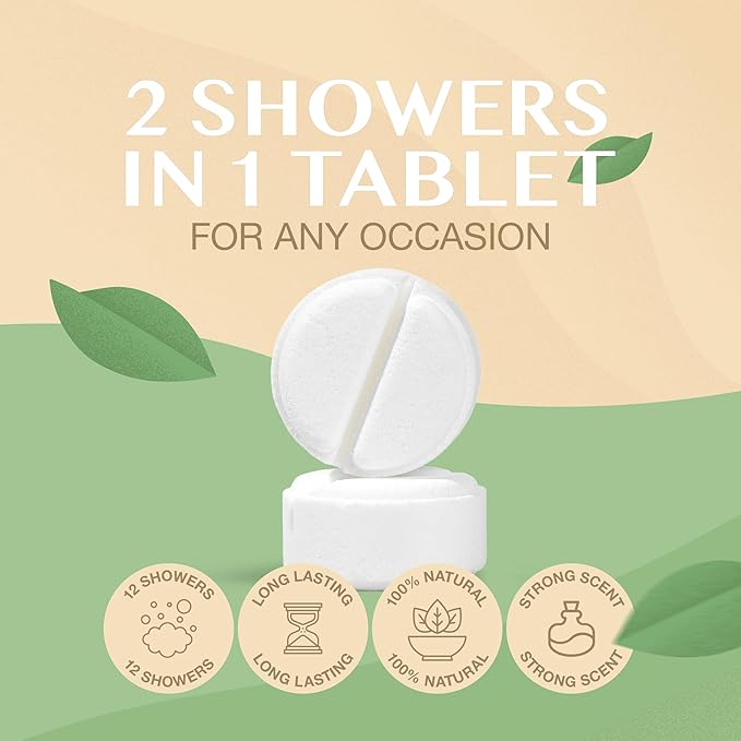 Breathe to Ease Shower Steamers by Terra Essentials – 12 Showers Aromatherapy Tablets with Eucalyptus & Mint, Natural, Made in USA, Stress Relief & Relaxation Gift