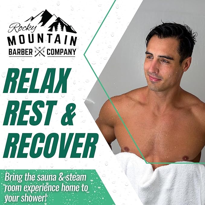 Mountain Mint Shower Steamers 7 Pack – Made in USA with Extra Strong Scent- Essential Oil Aromatherapy with Eucalyptus, Peppermint & Menthol - Refreshing Scent for Stress Relief